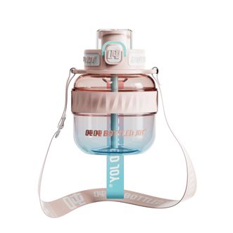 吨吨  大容量水杯子运动水壶顿顿桶塑料杯 漫粉蓝【Tritan材质】 600ml D9