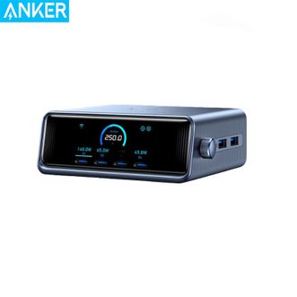 安克  桌面充pro A2345 氮化镓多口250W屏显充电站Prime 大功率type-c快充适用苹果17iphone16笔记本充电器