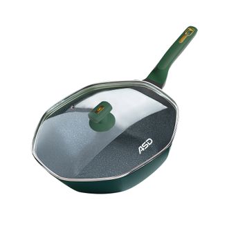 爱仕达/ASD  麦饭石网红八角不粘锅 32CM 炒锅 平底电磁炉煤燃气通用CL32S13WG-G