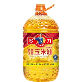 多力/Mighty  食用油黄金3益玉米油含维生素A 非转基因家用 【黄金3益玉米油 5L】