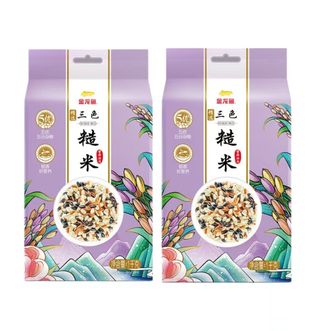 金龙鱼  三色糙米1KG*2袋 黑米红米糙米杂粮粗粮养生减脂糙米袋装组合