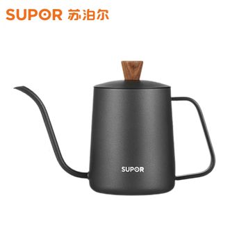 苏泊尔（SUPOR）  手冲咖啡壶550mL容量 家用304不锈钢长嘴细口水壶挂耳咖啡壶KGF-60BM10黑色