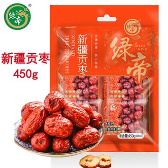 绿帝  新疆贡枣450g 颗粒饱满皮薄肉厚口感香甜新疆贡枣 红枣干货 煲汤甜品泡水干货食材