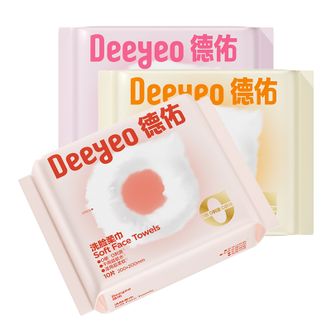 德佑/Deeyeo  云朵便携式洗脸巾差旅便携干湿两用洁面巾10片*6包