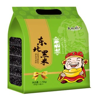 天地粮人  精品黑米 礼袋装（350g*5包 ）