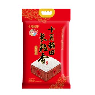 十月稻田  长粒香大米5kg  五公斤（东北香米 真空袋装 ）