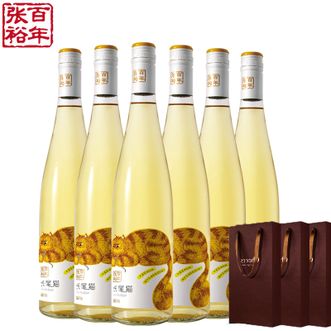 张裕/Changyu  长尾猫半甜白葡萄酒 女士红酒优选聚餐礼品750ml*6瓶装（附礼袋*3）