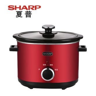 夏普/Sharp  KX-CN17L-R 电炖锅文火慢炖加厚陶瓷内胆原汁原味1.7L精巧容量
