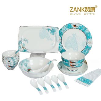 赞康  喜上眉梢24件套ZK-XMS024陶瓷餐具餐具套装碗盘子陶瓷碗