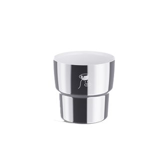 AKS  双层创意咖啡杯便携隔热分享杯意式迷你杯 2.0版不锈钢色1只装【陶瓷涂层内胆】180ml AKS636-3CJ