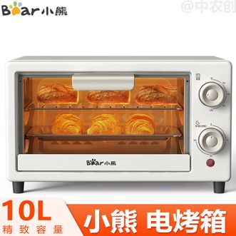 小熊/Bear  电烤箱 10L 迷你容量S型发热管家用旋钮操控烤箱烤蛋挞蛋糕