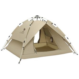 骆驼/Camel  户外帐篷加厚便携式全自动弹开野营野外野餐防雨液压露营装备 133CA1T019,摩卡色