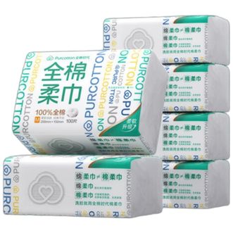 全棉时代/PURCOTTON 经典系列15*20CM,100抽/包*6包全棉洗脸巾M码6包装 全棉时代/PURCOTTON 经典系列15*20CM,100抽/包*6包全棉洗脸巾M码6包装