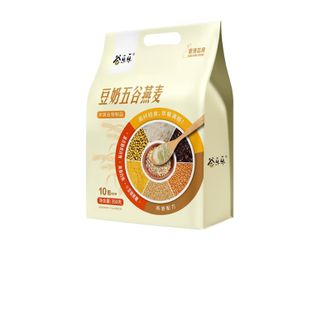 劲家庄  五谷燕麦 多口味黑芝麻粉 牛奶无糖五谷杂粮即食代餐350g 【1袋】豆奶五谷燕麦