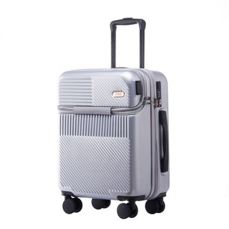 波斯丹顿（BOSTANTEN）拉杆箱新款行李箱大容量密码箱旅行箱银色22寸