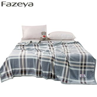 彩羊（Fazeya）  法莱绒毯-英伦格 居家沙发毯 毯子秋冬毛毯盖毯保暖午睡多用途毛毯