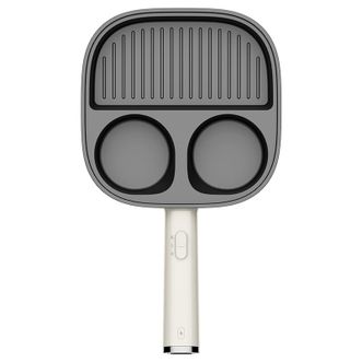 OOU  电煎锅家用多功能三合一早餐一体机煎牛排不粘锅小型元气锅 CJ0065多功能电锅