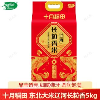 十月稻田  东北大米辽河长粒香5kg煮饭大米长粒香米