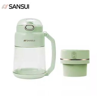 SANSUI  便携果汁机SH-A6（吨吨桶） 无线便携鲜榨现饮强劲电机榨汁 随行杯大容量1L 【榨汁盖+直饮盖】