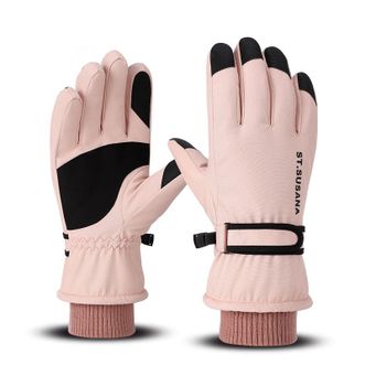 南极人冬季保暖防风防寒加绒加厚女士滑雪手套N2E1X870822（多色可选）
