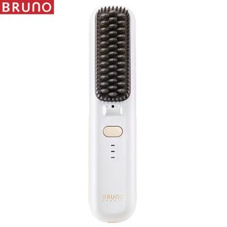 BRUNO  无线直发梳负离子护发不伤发速热便携内扣两用直发器 头发拉直自动恒温无线迷你懒人造型美发梳子美发器BZK-ZFS01鱼姬白
