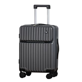 锐承（Ruicheng）  26寸大容量可托运拉链款前开口行李箱 A098-深灰色