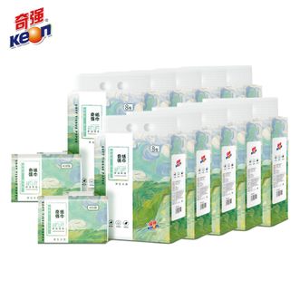 奇强  原生木浆纤维抽取式面巾纸8包x400张10提纸巾抽纸卫生纸餐巾纸