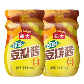 海天 原酿豆瓣酱800g*2（黄豆发酵调味酱 蘸焖红烧 拌饭拌面炒菜酱 酱料调料）