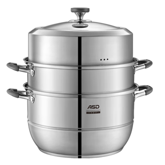 爱仕达/ASD  不锈钢蒸锅加高加厚 高拱盖空间足 燃气电磁炉通用  34cm