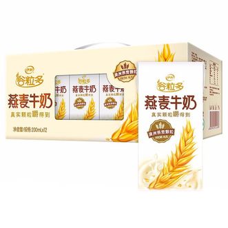 伊利  早餐营养牛奶燕麦牛奶饮品谷粒多200ml*12