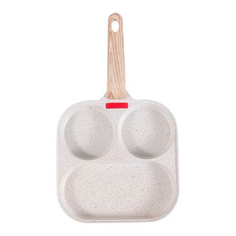 美厨（MAXCOOK）  铝合金平底三孔早餐煎锅  MCJ8787  燃气款 18cm