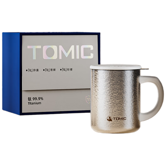 特美刻（TOMIC）  纯钛马克杯400ml 送男女礼物伴手礼 抑菌保鲜 结晶本色 TW60236Ti