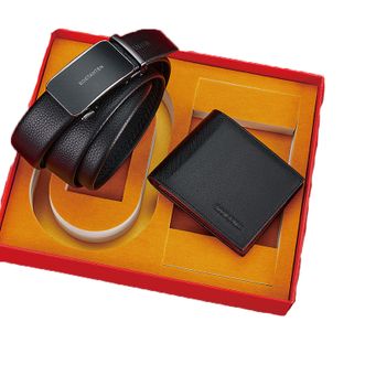 波斯丹顿（BOSTANTEN）  波斯丹顿真皮钱包皮带礼盒套装男士腰带头层牛皮裤带 黑色BT4232011