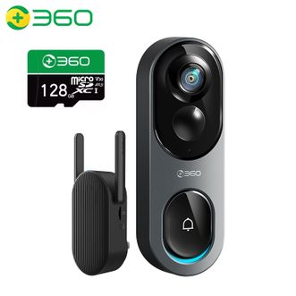 360  可视门铃6Pro+128G内存卡 500万超清画质家用监控智能门铃电子猫眼摄像头