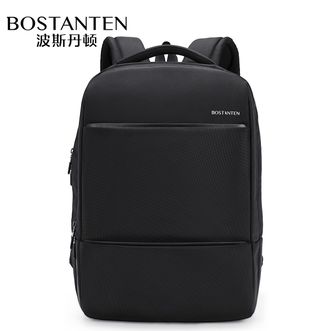 波斯丹顿（BOSTANTEN）男士双肩包旅游背包大容量笔记本电脑包 黑色B6194031