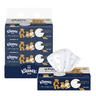 舒洁  小熊印花抽纸80抽*4包/提