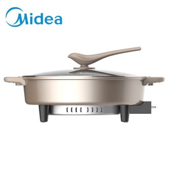 美的/Midea  6L电煮锅家用大容量多功能电火锅一锅多用涮烤一体煮炒菜电热锅智能电煮锅 MC-DH3411