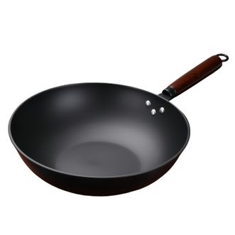 牧希尼（Moshiny）  精铁不锈炒锅 32cm炒菜锅无涂层不粘锅家用炒锅