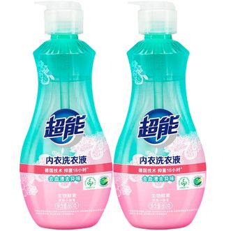 超能  内衣洗860g*2瓶  √去血渍去异味√小雏菊香氛深层洁净 压泵设计 低泡易漂