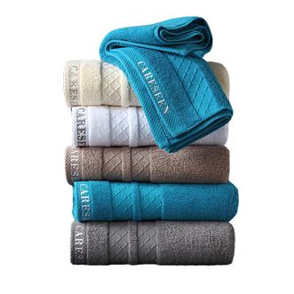 康尔馨  纯棉加厚洗脸毛巾 洁面巾全棉 灰色/黄色2条装