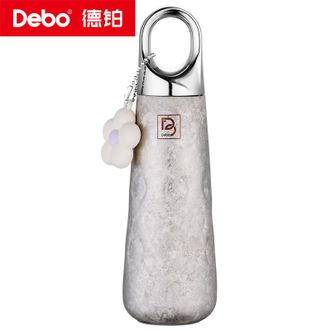 德铂（Debo）  哈维钛水滴杯220mL 抑菌纯钛保温杯保温保冷密封不漏水 小巧便携户外随行杯 本色