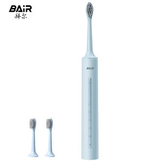拜尔（BAIR）  声波电动牙刷 全身防水持久续航口腔护理震动杜邦刷头细软刷毛洁牙护牙洁牙器A9（含2只原装刷头）蓝色