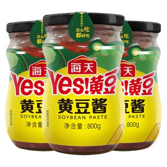 海天  黄豆酱800g*3（调味酱 甜面酱 拌饭拌面炒菜酱 酱料调料）
