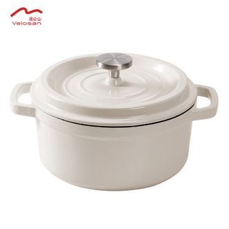 温仑山  潘朵拉珐琅锅 24cm 家用炖煮锅煲汤锅3.8L大容量高颜值多用汤锅 VE033