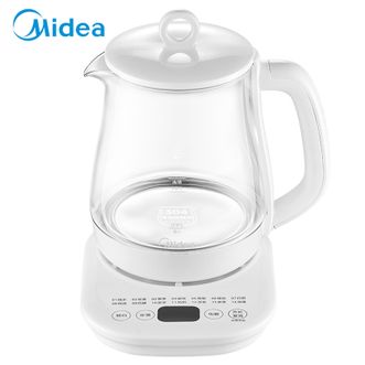 美的/Midea  养生壶  恒温玻璃烧水壶   多功能花茶壶煮茶壶 简约白24H预约  MK-Y15X-J