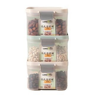 龙士达  厨房密封罐500ml*3  颜色随机 LJ-2615