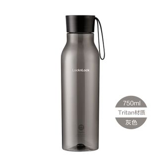 乐扣乐扣  塑料水杯750ml灰色Tritan运动便携随手杯夏天简约男士女生情侣杯子高颜值ABF664GRY