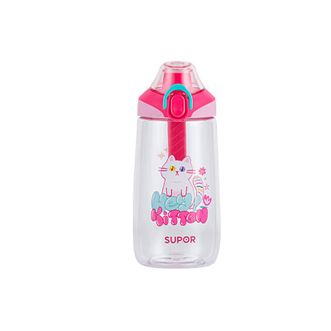 苏泊尔(SUPOR)   防漏运动随手杯学生运动水杯 KC53CY20红粉猫猫530ml
