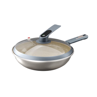 德博莱  双面花钛锅不粘炒锅32cm真空微压易清洗平底锅 DBL-SCGRT001