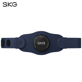 SKG  腰部按摩仪腰部按摩器腰椎按摩仪按摩腰带便携热敷暖宫护腰带 藏青色